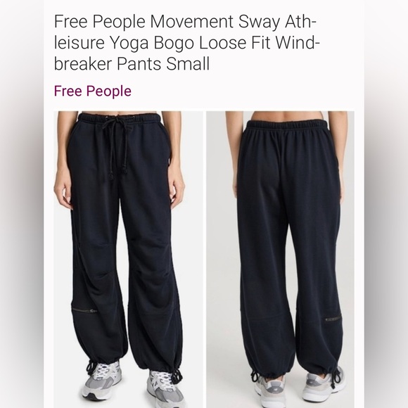 Worn once Free People Black Relaxed Fit Pants $40 firm - Picture 1 of 5